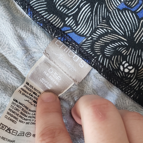 Chicos Travelers CollecttionPrinted Crepe Ankle Pants 0.5R 6R - Picture 5 of 5